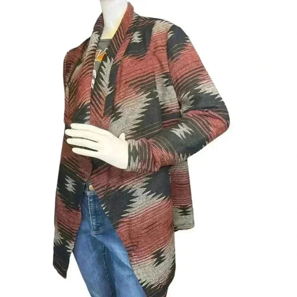 Jack by BB Dakota Women’s Tribal/Aztec Open Cardigan Size M. - Picture 10 of 13